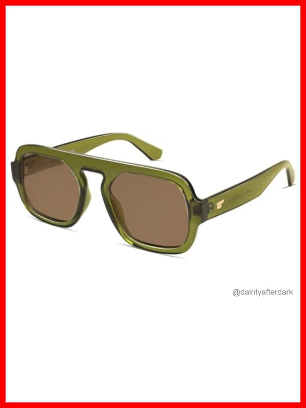 Retro Square Aviator Sunglasses Oversized Flat Top UV400 Protection